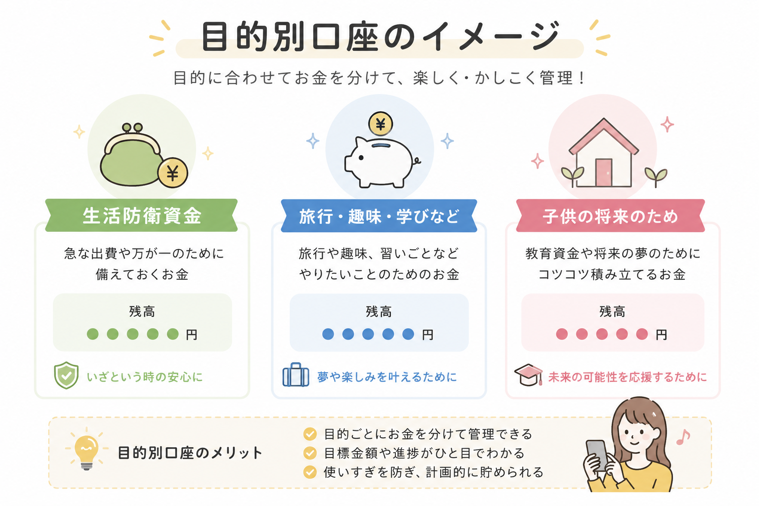 目的別口座のイメージ図